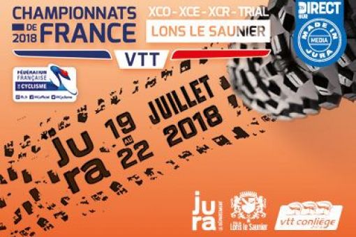 Inscriptions Championnat de France XCO, XCE et Trial - Lons le Saunier du 19 au 22 juillet