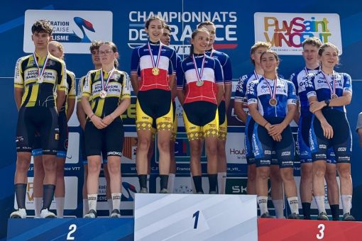 L'équipe régionale vice-championne de France VTT de Relais